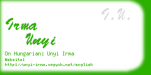 irma unyi business card